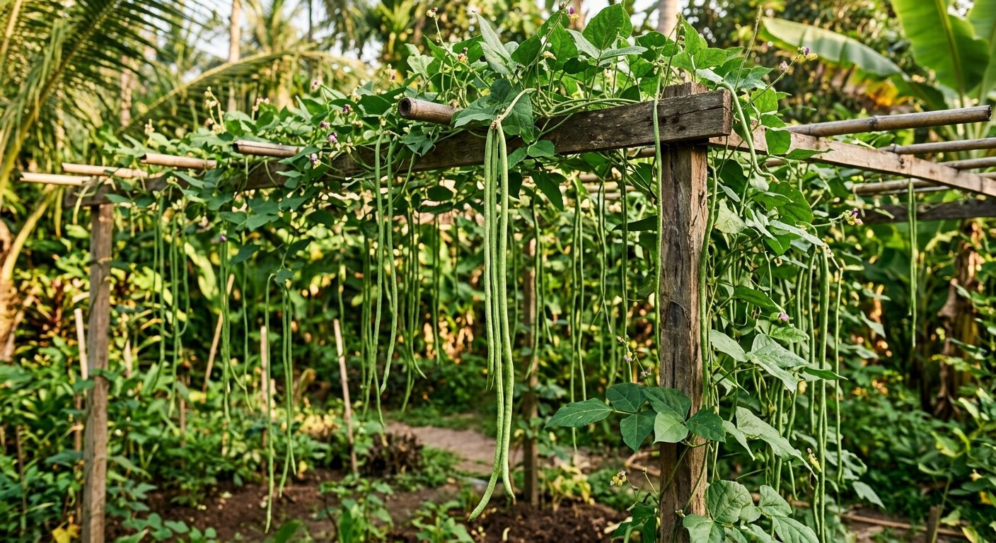 Yard-Long Beans (Snake Beans) plant