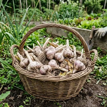 Garlic plant