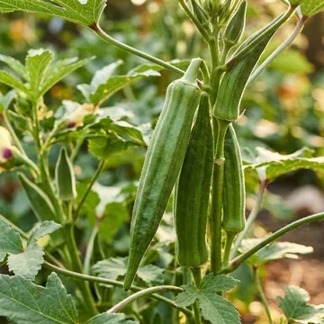 Okra plant